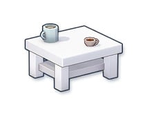  白いコーヒーテーブル
