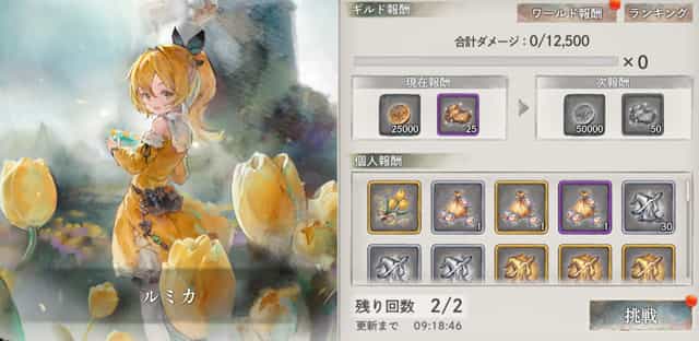 光花のギルドレイド　トップ