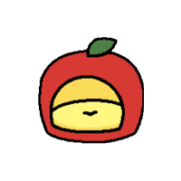 ドーム型赤りんご
