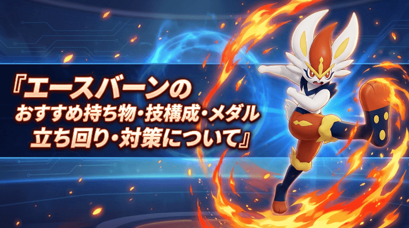 エースバーンのおすすめ持ち物・技構成・メダル｜立ち回り・対策について