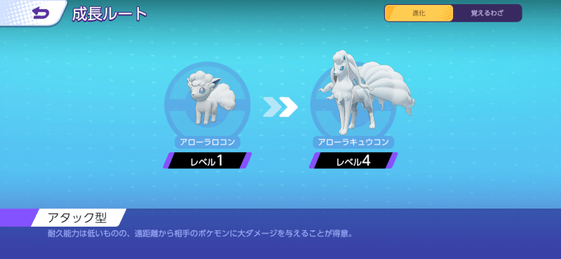 アローラキュウコン 成長ルート