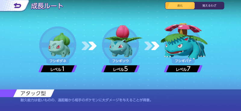 フシギバナ 成長ルート