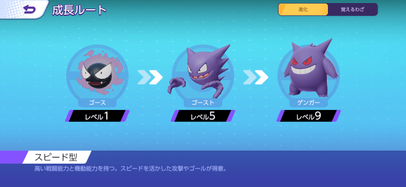 ゲンガー 成長ルート