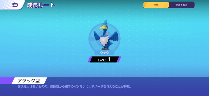 ウッウ 成長ルート