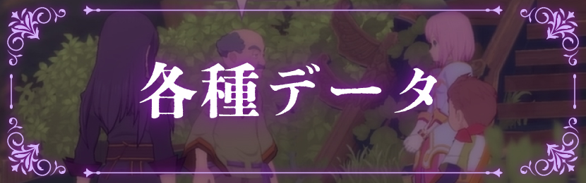 各種データ