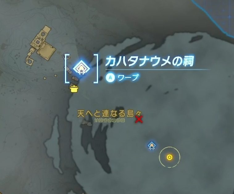 カハタナウメの祠地図